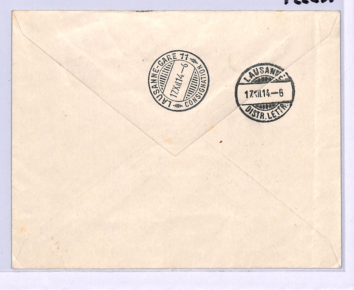 FRANCE WW1 Cover RED CROSS Sower MIXED FRANKING Surcharges 1914 Pontarlier WD339 - Image 4