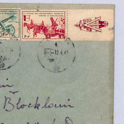 FRANCE WW2 Military Cover *FRENCH LEGION* ANTI-BOLSCHEVIC Germany Feldpost YF229 - Image 6