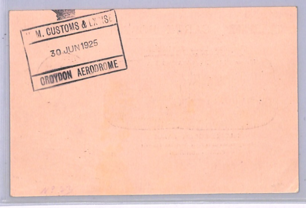 FRANCE/GB Air Mail AVIATION ART Card 1925 FIRST FLIGHT Paris-London BAJAC XA2 - Image 5