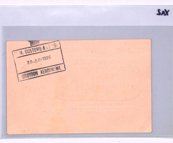 FRANCE/GB Air Mail AVIATION ART Card 1925 FIRST FLIGHT Paris-London BAJAC XA2 - Image 7
