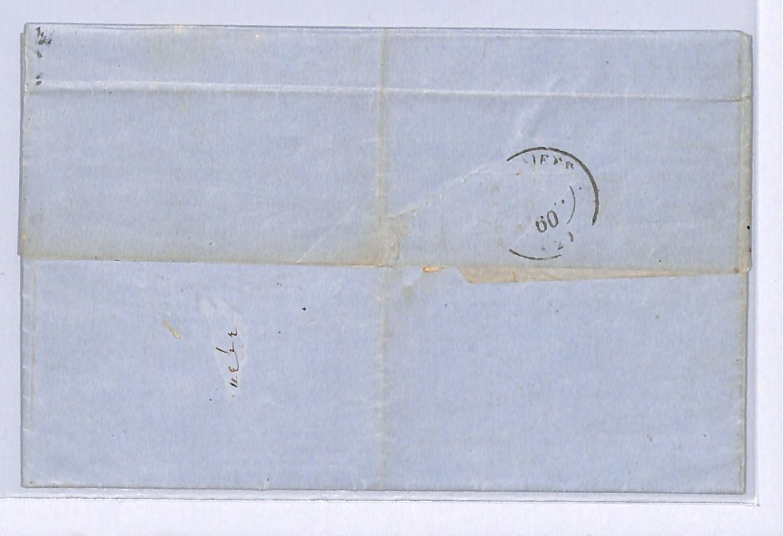 FRANCE/GREECE Cover *SUPER CLASSICAL GREEK CACHET* Marseille 1860 Piraeus WA115 - Image 5