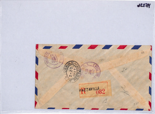FRENCH CONGO Air HIGH VALUES Cover 1947 Planes *FLYING BOATS* France Cols YF236 - Image 12