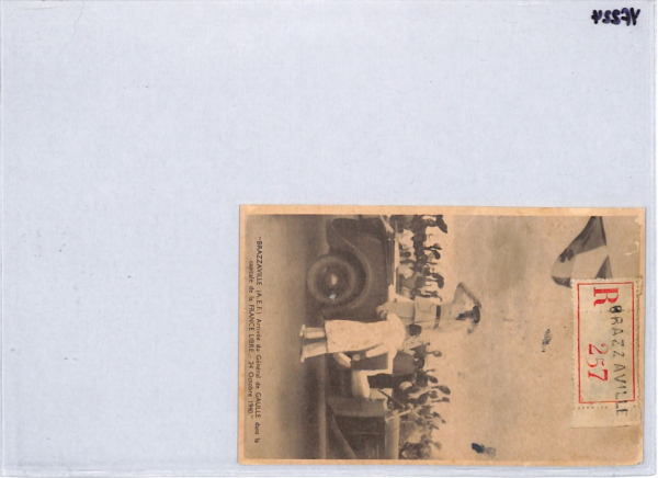 FRENCH CONGO *LIBRE* Reg'd DE GAULLE Postcard WW2 Brazzaville 1943 Accra YF224 - Image 11