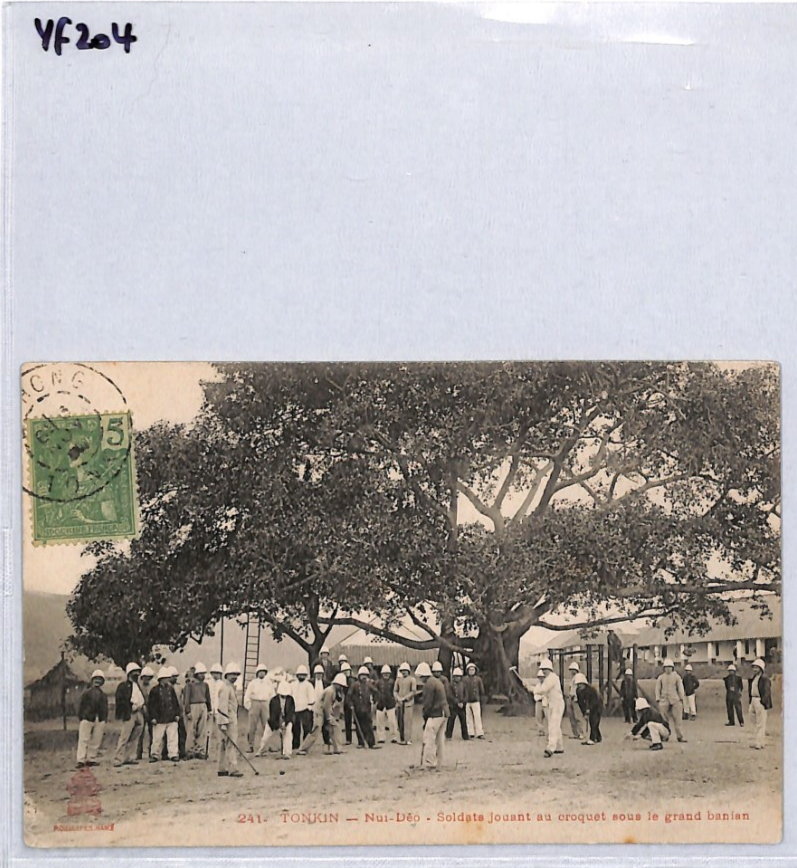 FRENCH INDOCHINA Card *SOLDIERS PLAYING CROQUET* 1908 France Cols SPORT YF204 - Image 6