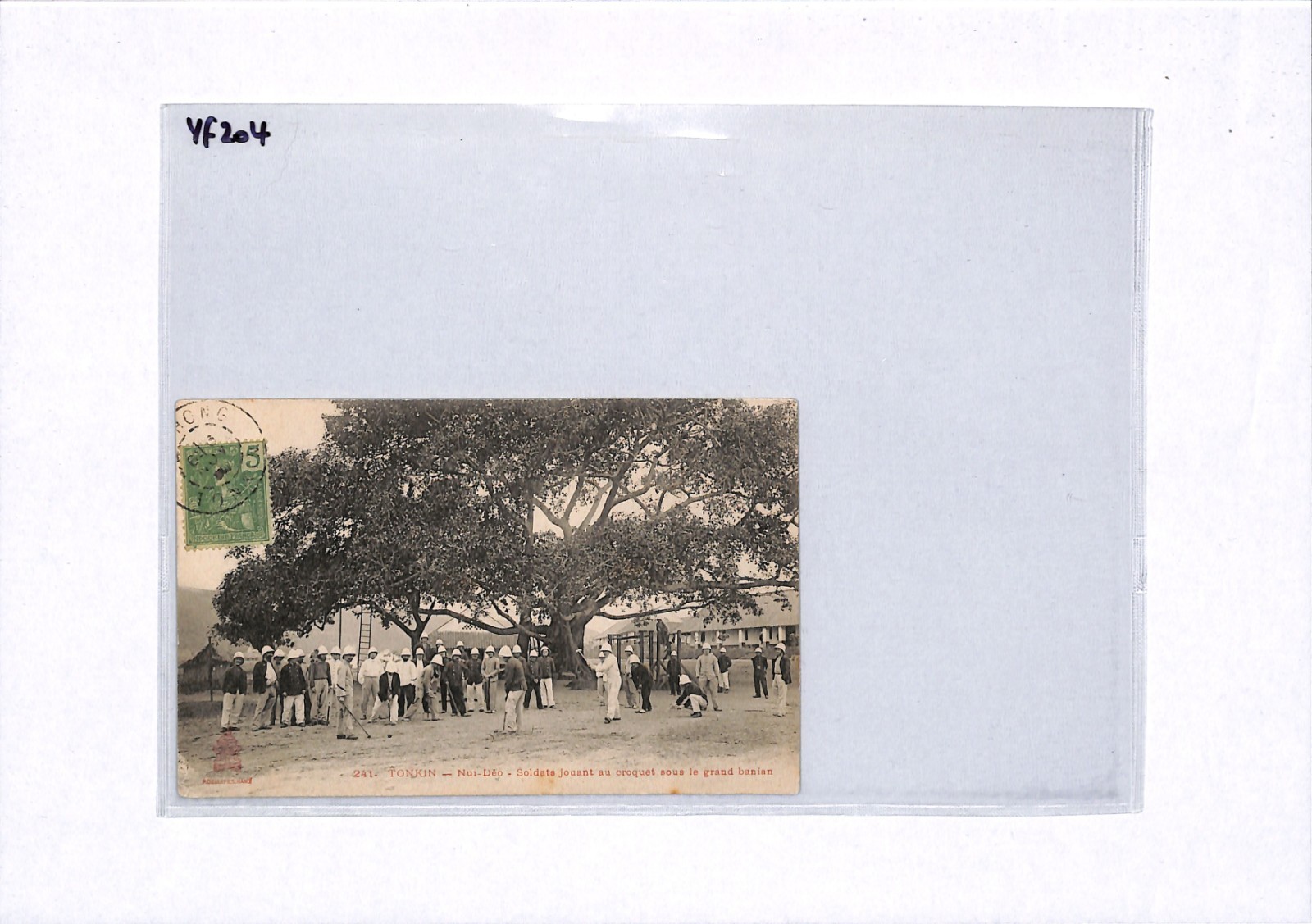 FRENCH INDOCHINA Card *SOLDIERS PLAYING CROQUET* 1908 France Cols SPORT YF204 - Image 10