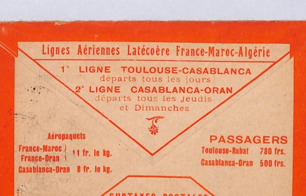 FRENCH MOROCCO Registered Air Mail Cover Casablanca 1925 France {samwells)YF286 - Image 5