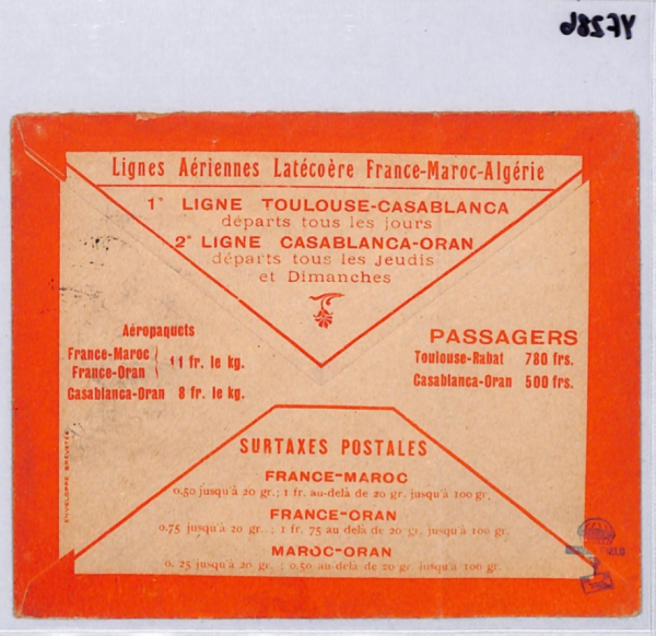 FRENCH MOROCCO Registered Air Mail Cover Casablanca 1925 France {samwells)YF286 - Image 9