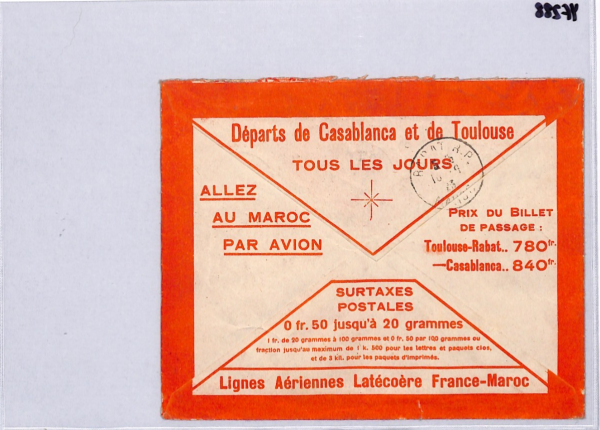 FRENCH MOROCCO Registered Air Mail Cover Fez-Batha 1923 France {samwells)YF288 - Image 11