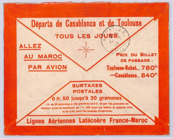 FRENCH MOROCCO Registered Air Mail Cover Fez-Batha 1923 France {samwells)YF288 - Image 3