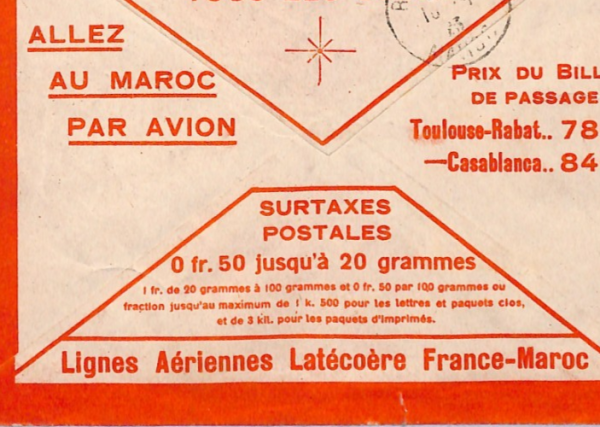 FRENCH MOROCCO Registered Air Mail Cover Fez-Batha 1923 France {samwells)YF288 - Image 7