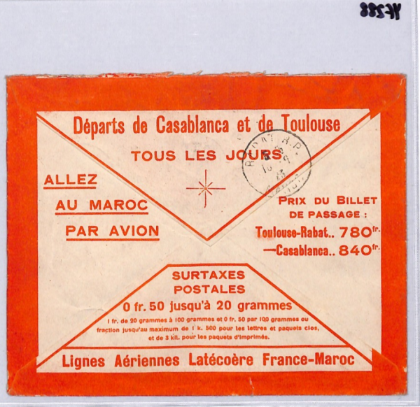 FRENCH MOROCCO Registered Air Mail Cover Fez-Batha 1923 France {samwells)YF288 - Image 9