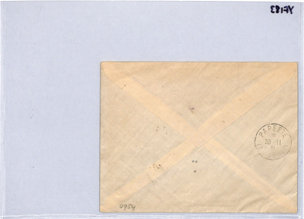 FRENCH POLYNESIA Cover *TUAMOTU* 1931 CDS Tahiti France Cols {samwells}YF183 - Image 12