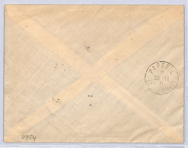 FRENCH POLYNESIA Cover *TUAMOTU* 1931 CDS Tahiti France Cols {samwells}YF183 - Image 4