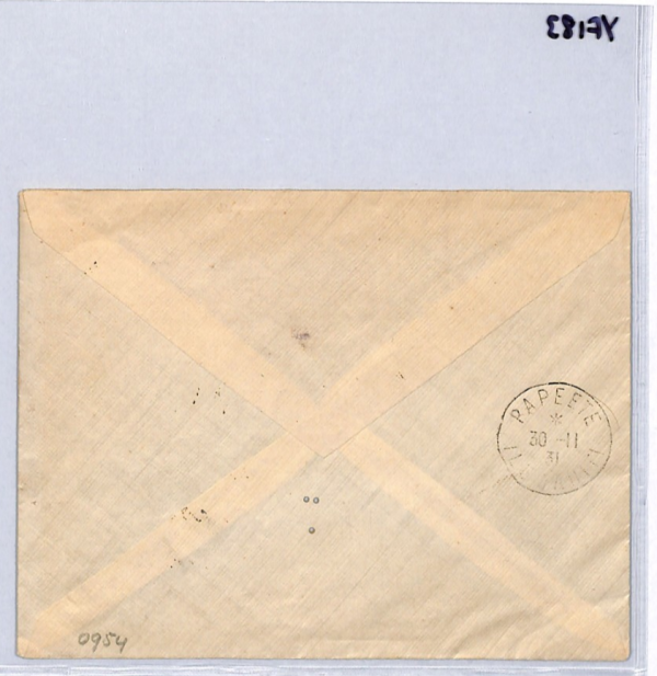 FRENCH POLYNESIA Cover *TUAMOTU* 1931 CDS Tahiti France Cols {samwells}YF183 - Image 10