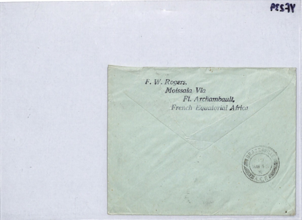 France Cols CONGO AEF Censor WW2 Cover Moissala FORT ARCHAMBAULT Adelaide! YF239 - Image 13