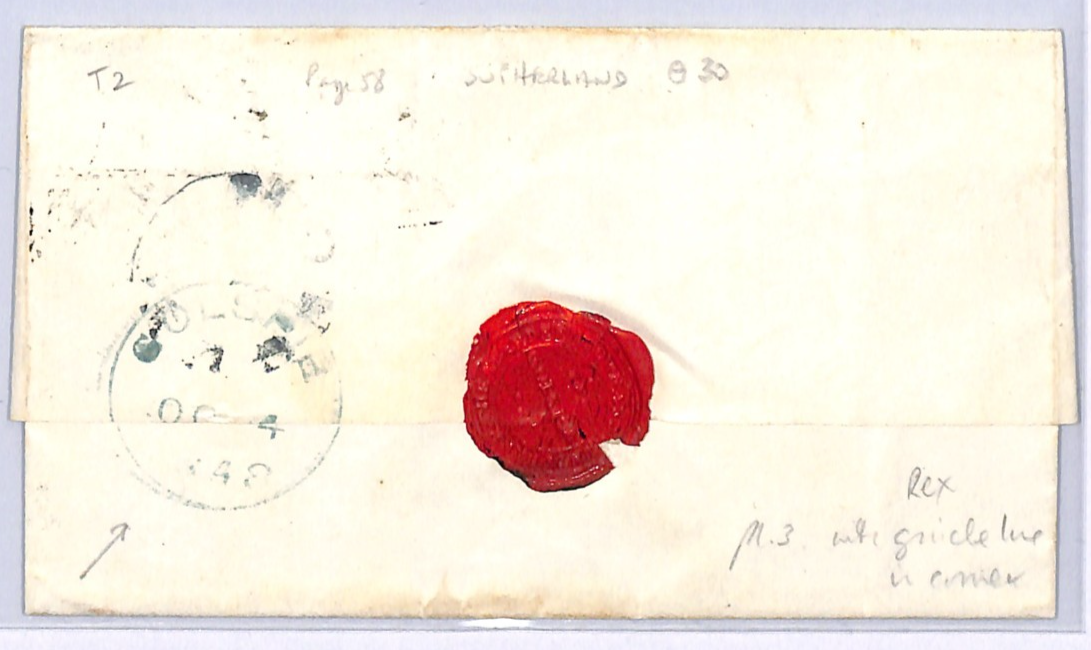 GB 1841 2d BLUE Cover *HOUSE OF TONGUE* Golspie 1848 CDS SG.14 Cat £350- XB10 - Image 5