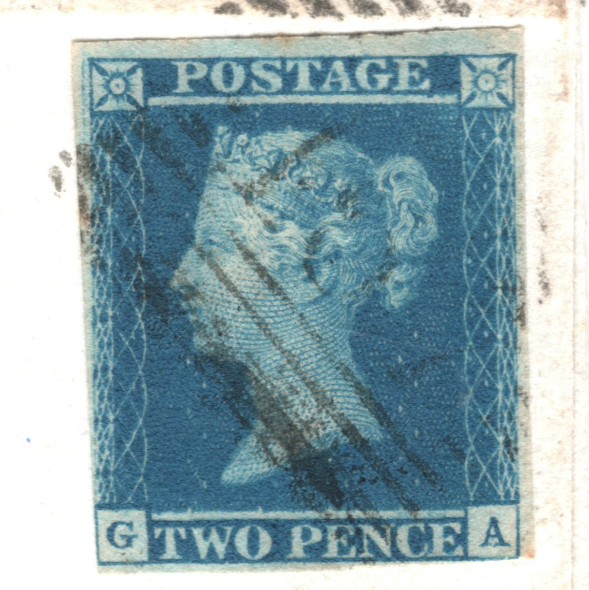 GB 1841 2d BLUE Cover *HOUSE OF TONGUE* Golspie 1848 CDS SG.14 Cat £350- XB10 - Image 7