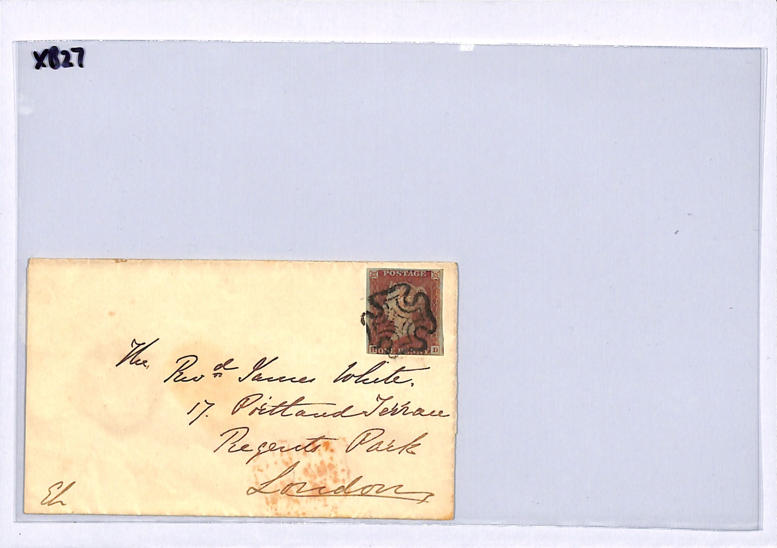 GB 1841 PENNY RED Cover SG.10 1d *Deep Red-Brown* Manchester MX XB27 - Image 6