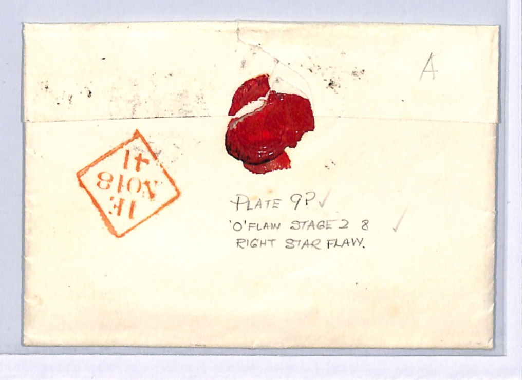 GB 1841 PENNY RED Cover SG.7 1d ex *BLACK PLATE 9* (LF) Birkenhead MX c£375 XB26 - Image 5