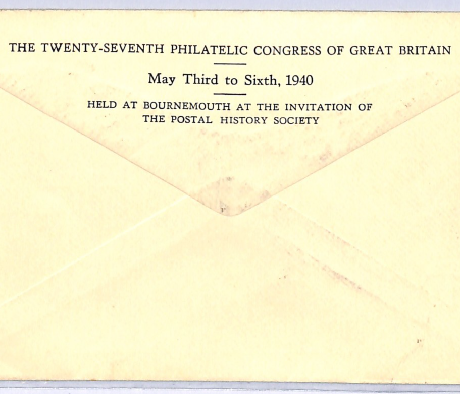 GB 1940 FDC 3d Centenary CONGRESS BOURNEMOUTH Cover MULREADY DERIVATIVE WA102 - Image 6