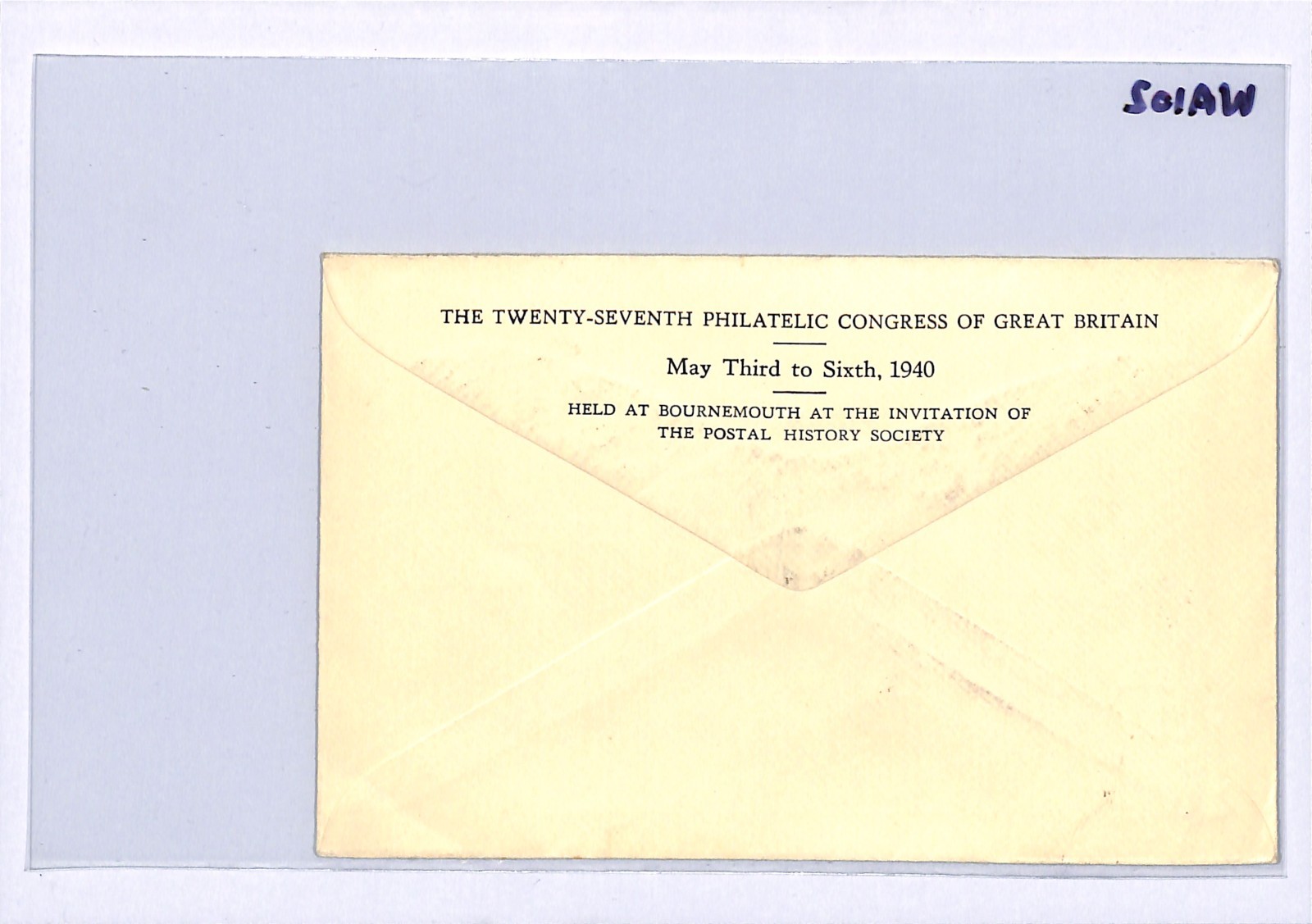 GB 1940 FDC 3d Centenary CONGRESS BOURNEMOUTH Cover MULREADY DERIVATIVE WA102 - Image 9