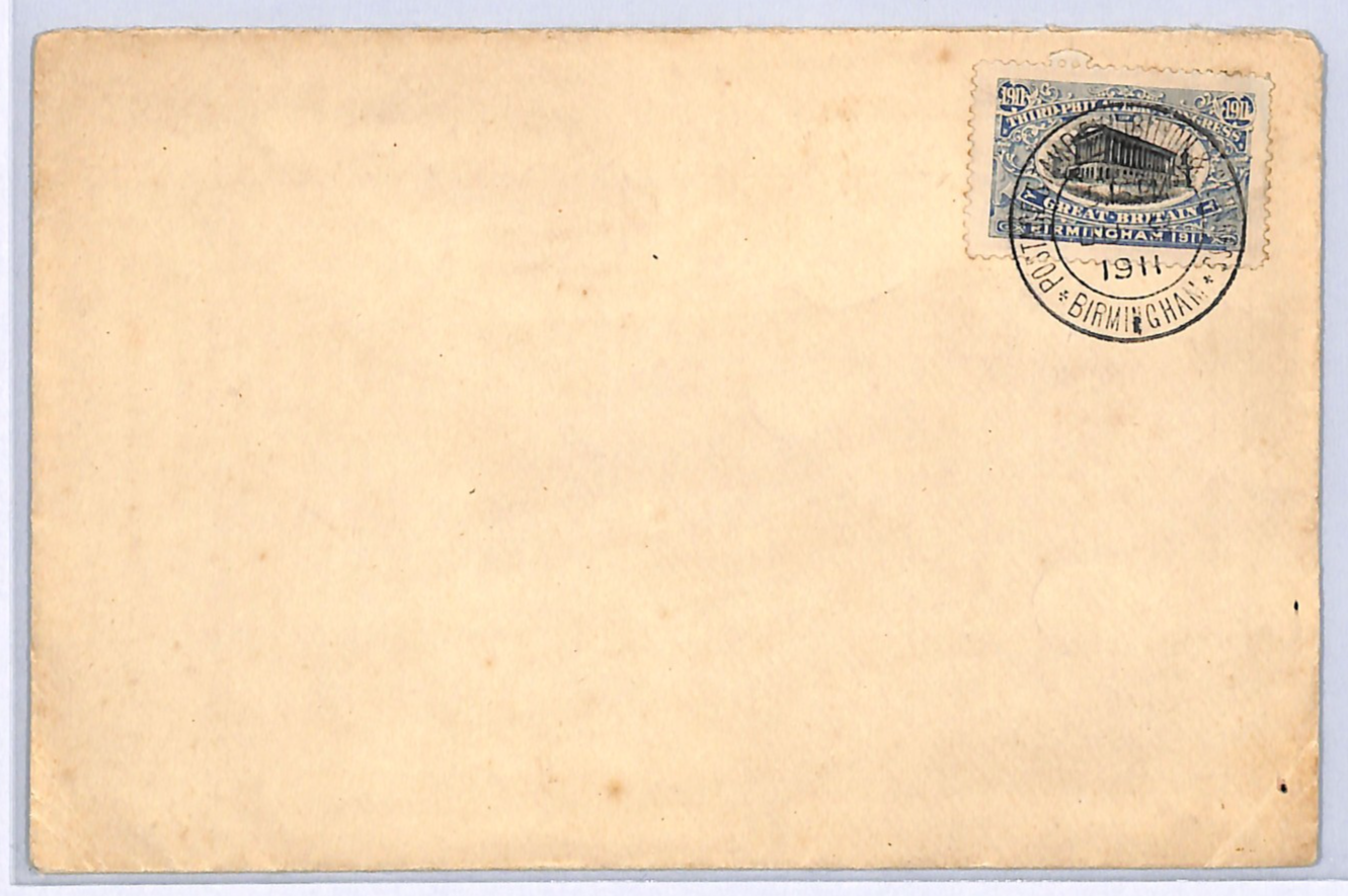 GB 3rd PHILATELIC EXHIBITION 1911 *BIRMINGHAM* CDS Cover CONTRARY TO REGS WA78 - Image 4