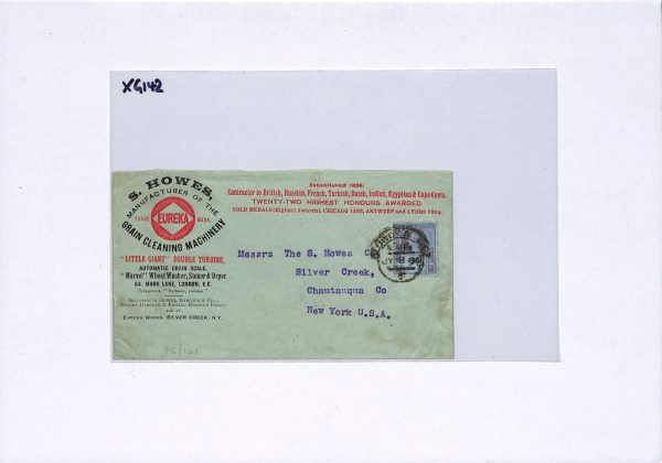 GB AGRICULTURE Advert QV TRANSATLANTIC Cover WHEAT WASHER 1896 Jubilee NYC XG142 - Image 3
