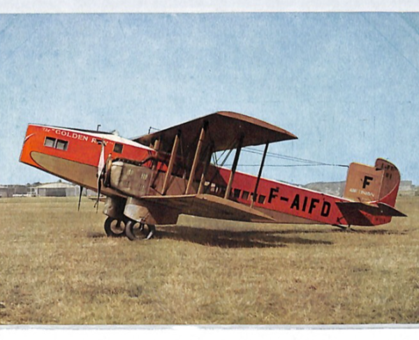 GB AVIATION Card AIR UNION TIMETABLE London-Paris 1932 Golden Ray Postcard XT135 - Image 3