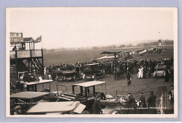 GB AVIATION Postcard LONDON AERODROME *Paddock* Real Photo AEROPLANES CARS XA33 - Image 7