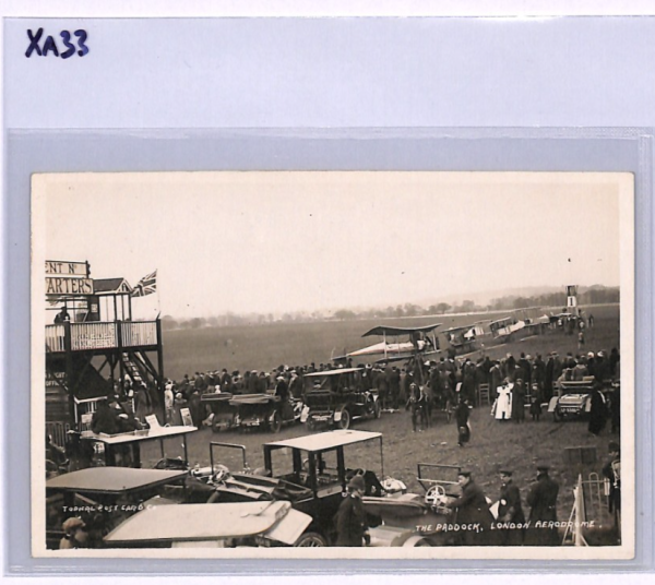 GB AVIATION Postcard LONDON AERODROME *Paddock* Real Photo AEROPLANES CARS XA33 - Image 8