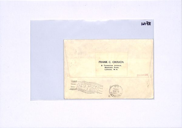 GB Air Mail Cover PAPUA Port Moresby via Australia Brisbane London 1934 XF161 - Image 6