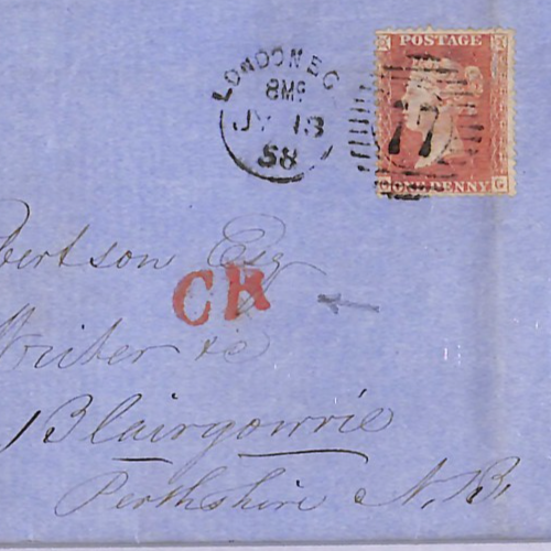 GB CALEDONIAN RAILWAY QV 1d Cover *RED* TPO London 77 Duplex 1858 Scotland WT165 - Image 23