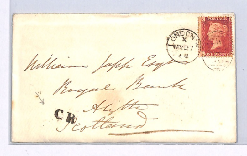 GB CALEDONIAN RAILWAY Scotland Cover *CR* TPO SCARCE TYPE 1864 1d Contents XG275 - Image 4