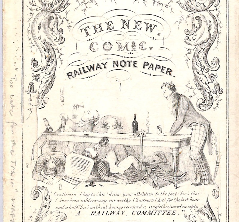 GB CARICATURE QV Envelope *RAILWAY NOTE PAPER* Comic BOOM Wafer Seal 1840s WR77 - Image 10