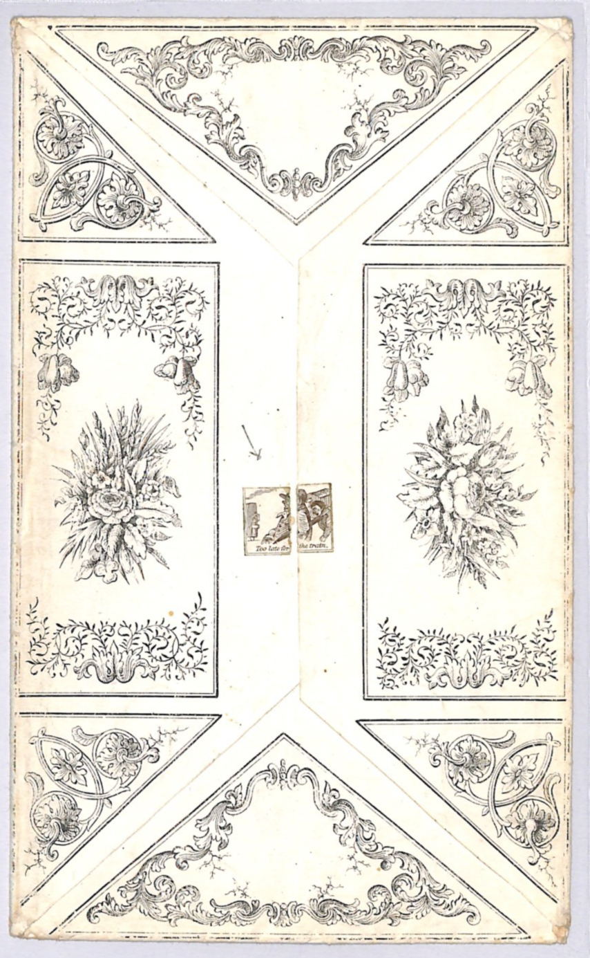 GB CARICATURE QV Envelope *RAILWAY NOTE PAPER* Comic BOOM Wafer Seal 1840s WR77 - Image 2