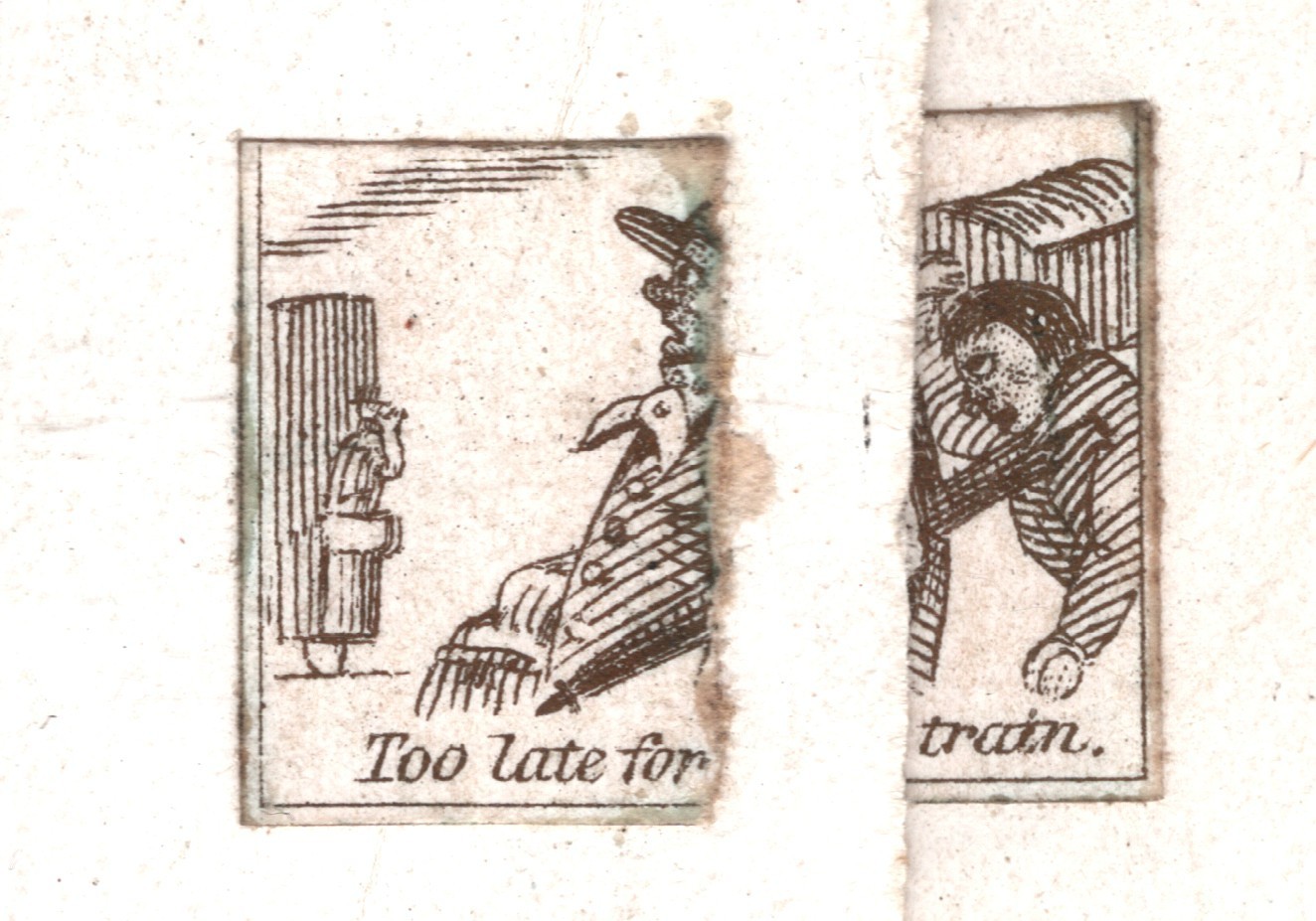 GB CARICATURE QV Envelope *RAILWAY NOTE PAPER* Comic BOOM Wafer Seal 1840s WR77 - Image 4