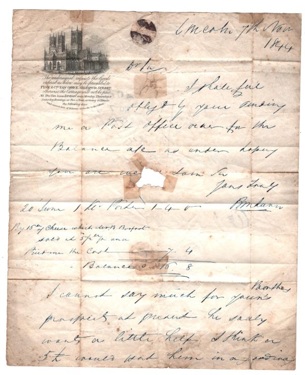 GB Cover LINCOLN CATHEDRAL Illustrated EL 1844 Market Overton Rutland XG93 - Image 5