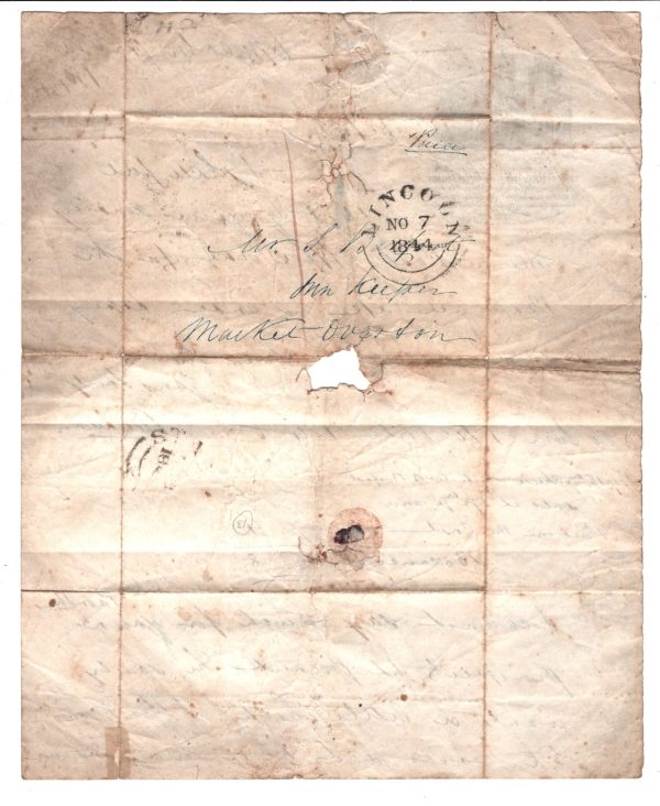 GB Cover LINCOLN CATHEDRAL Illustrated EL 1844 Market Overton Rutland XG93 - Image 6