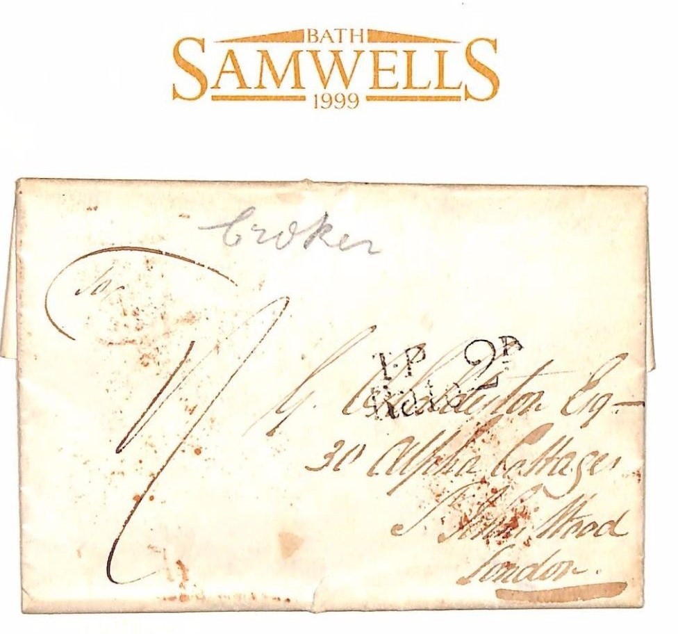 GB EARLY RAILWAY MAIL 1839 London *N* CODE CDS Arrival PENNY POST Letter MS3446 - Image 2