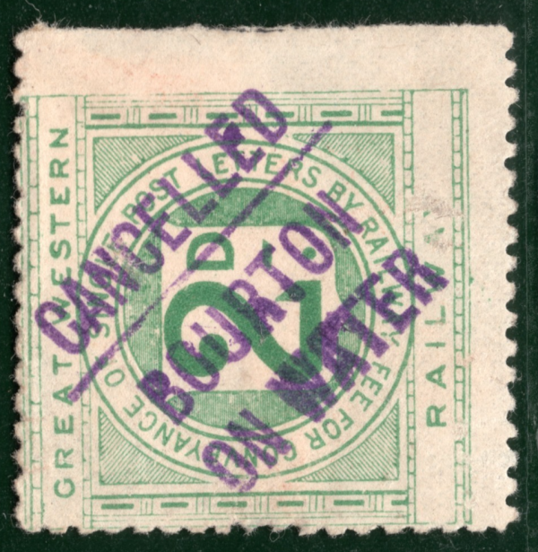 GB Glos GWR Railway Letter Stamp 2d Super *BOURTON ON WATER* STATION h/s SBW180 - Image 3
