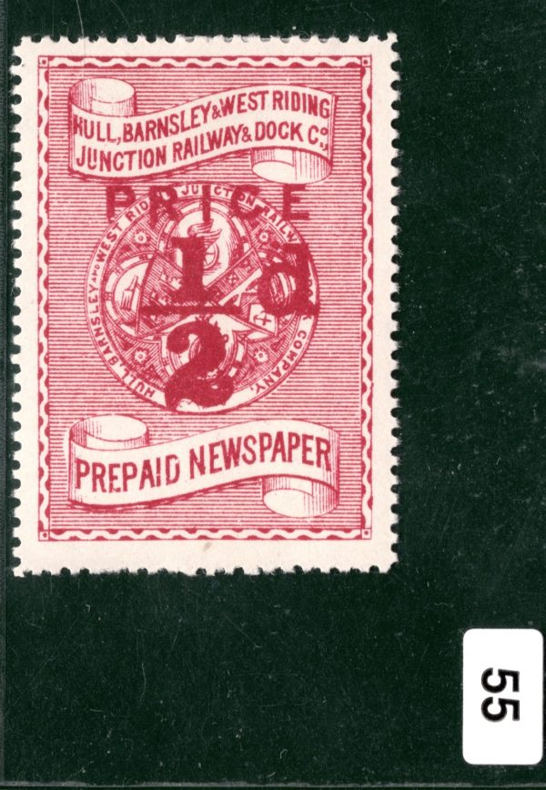 GB HB&WRJR RAILWAY Newspaper Stamp ½d HULL Barnsley WEST RIDING DOCK Co. WHITE55 - Image 6