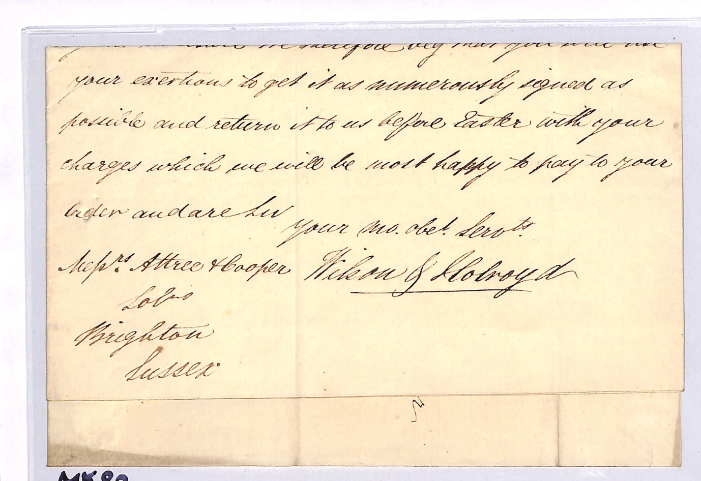 GB HISTORIC RAILWAY LETTER Early *TEES & WEARDALE RAILWAY* 1825 Solicitor WR80 - Image 3