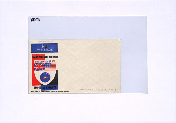 GB IMPERIAL AIRWAYS Air Mail Cover FIRST FLIGHT USA *REJECTED DESIGN* Rare XF171 - Image 9