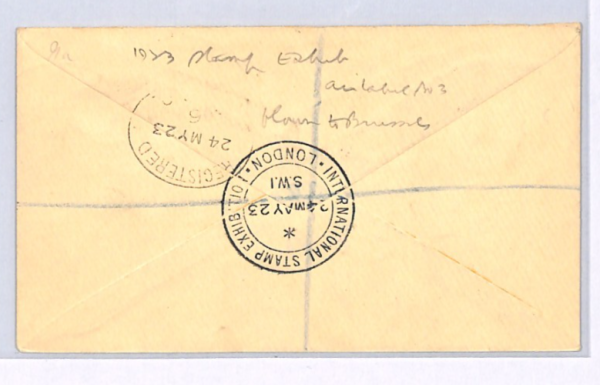 GB INTERNATIONAL STAMP EXHIBITION 1923 Air Mail Cover Belgium Bruges XG63 - Image 4
