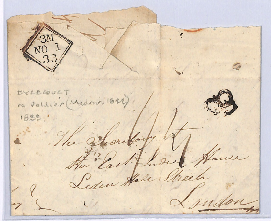 GB IRELAND Cover *EYRECOURT* Galway INSPECTOR Crown EAST INDIA Co Soldier WN132 - Image 4