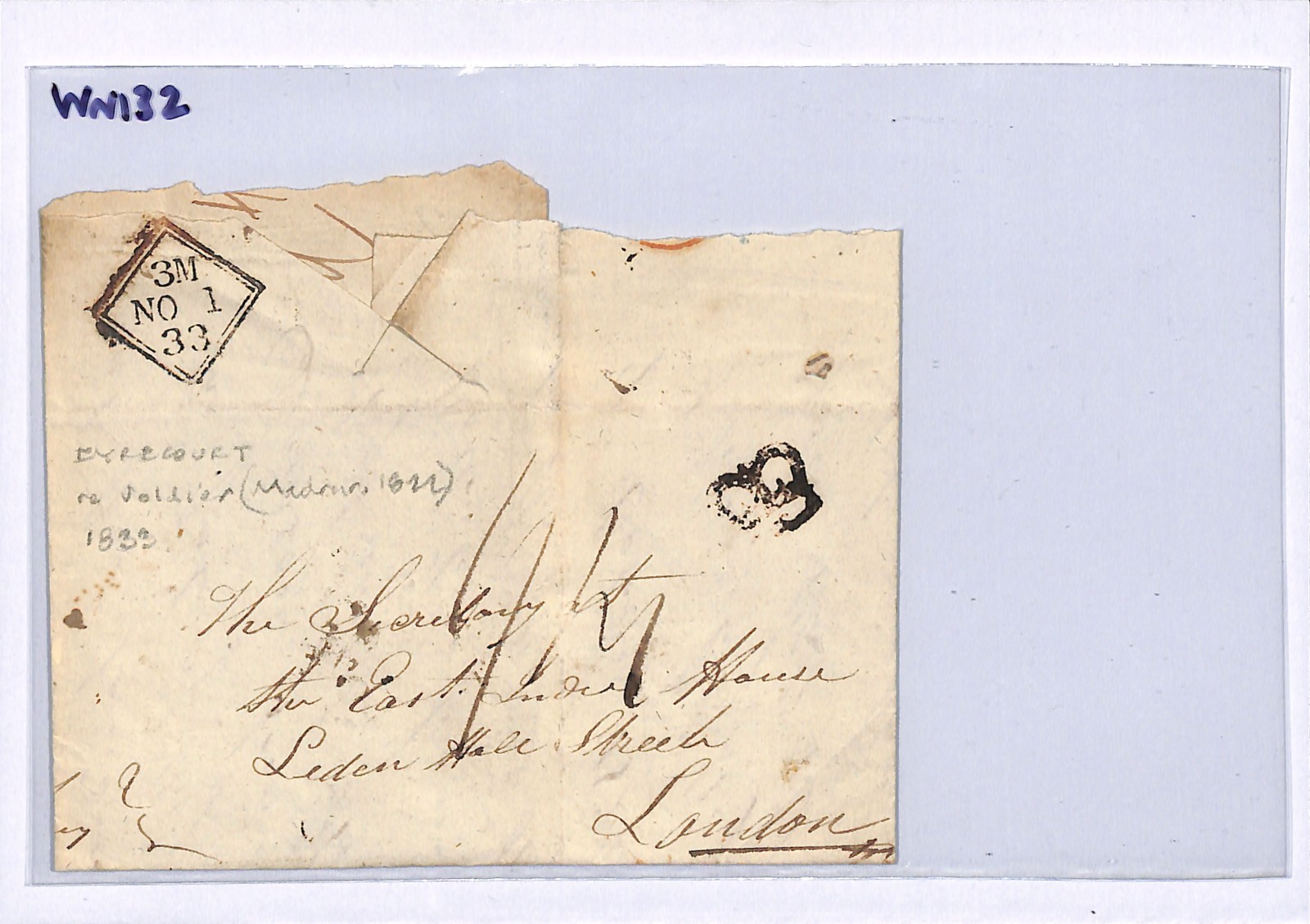 GB IRELAND Cover *EYRECOURT* Galway INSPECTOR Crown EAST INDIA Co Soldier WN132 - Image 10