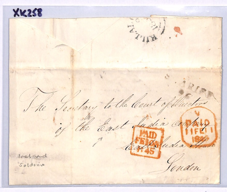 GB IRELAND Cover *SCARIFF* Mileage Killaloe (Clare) 1845 CDS EAST INDIA Co XK258 - Image 5