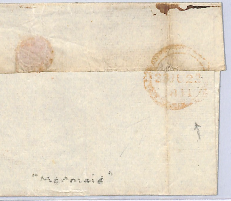 GB IRELAND London FREE Cover Dublin *MERMAID* Dated 1811 Irish Postmark WN130