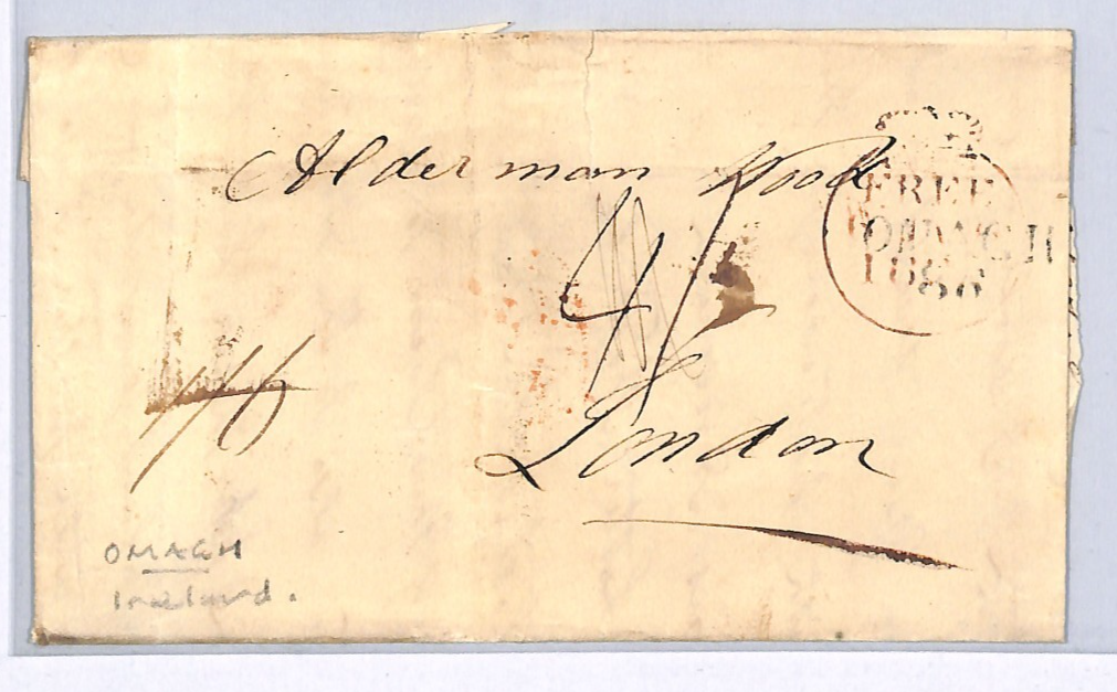 GB IRELAND Mileage Mark OMAGH Cover *FREE* London 4 SHILLING CHARGE Deleted WY80 - Image 3