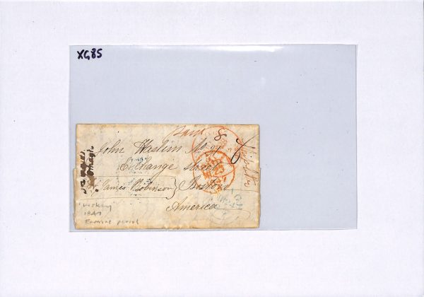 GB IRELAND TRANSATLANTIC Ship Letter 1847 LISKEY Donegal IRISH FAMINE Cover XG85 - Image 12